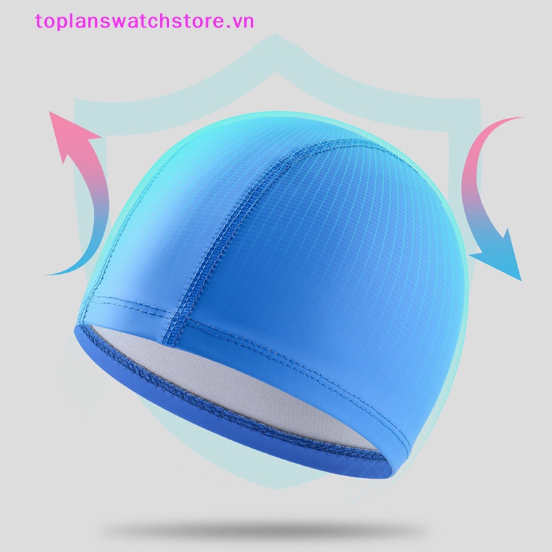 Mũ Bơi Thể Thao Bằng Vải PU Co Giãn Chống Nước Bảo Vệ Tai