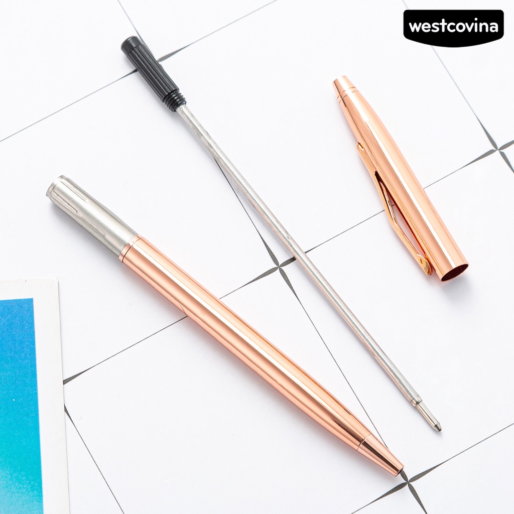 [COD]♪Bút Bi Mực Đen Có Đầu Lăn Kim Loại Tiện Dụng Cho Học Sinh / Văn Phòng