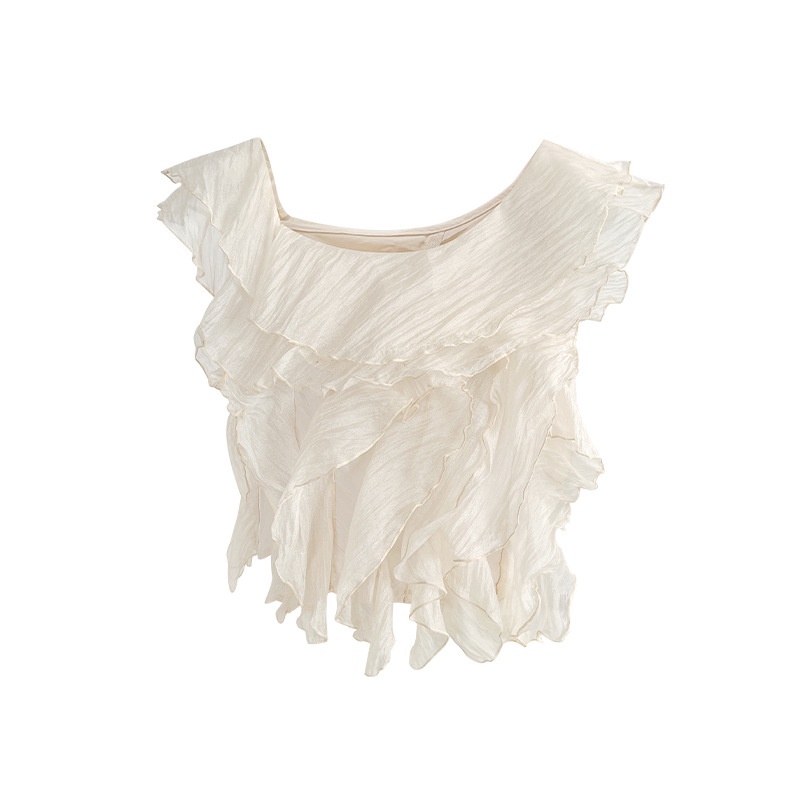 Áo Voan Trễ Vai Nhún Bèo Phong Cách Pháp Thời Trang Hè 2023 82570