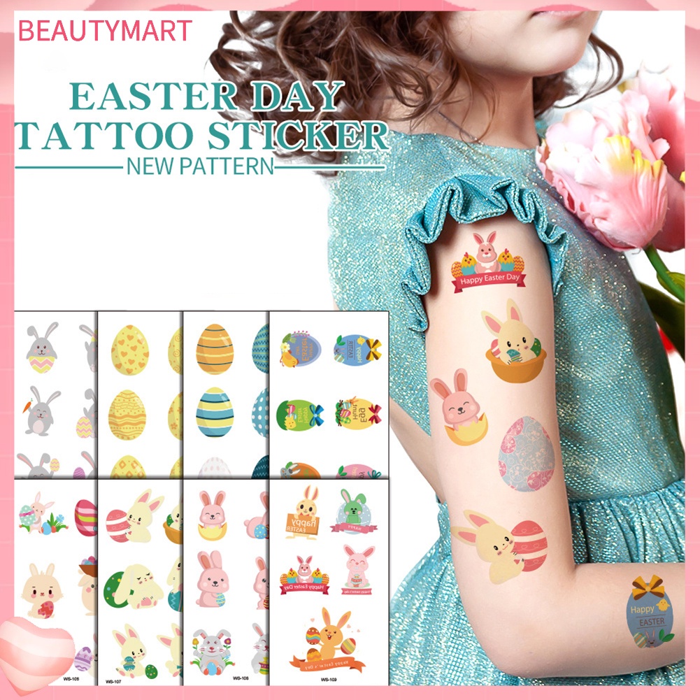 Bộ 10 Hình Xăm Dán Họa Tiết Động Vật Hoạt Hình Dễ Thương Cho Trẻ Em