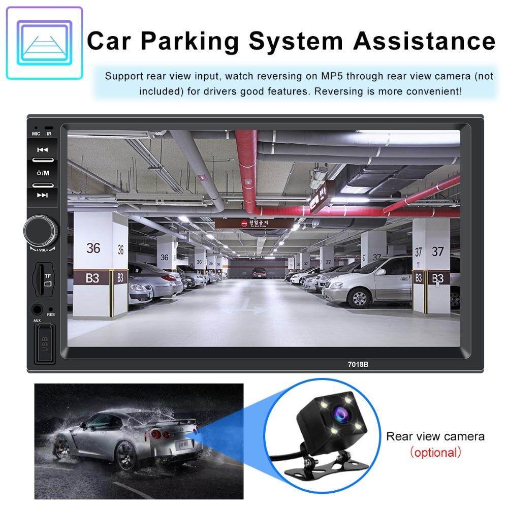 🚗💿📻7018B 7 Đôi 2 DIN Xe Đài Stereo FM Màn Hình Cảm Ứng Bluetooth MP5 Player USB/TF/Điện Thoại Liên Kết Gương - Giá Rẻ