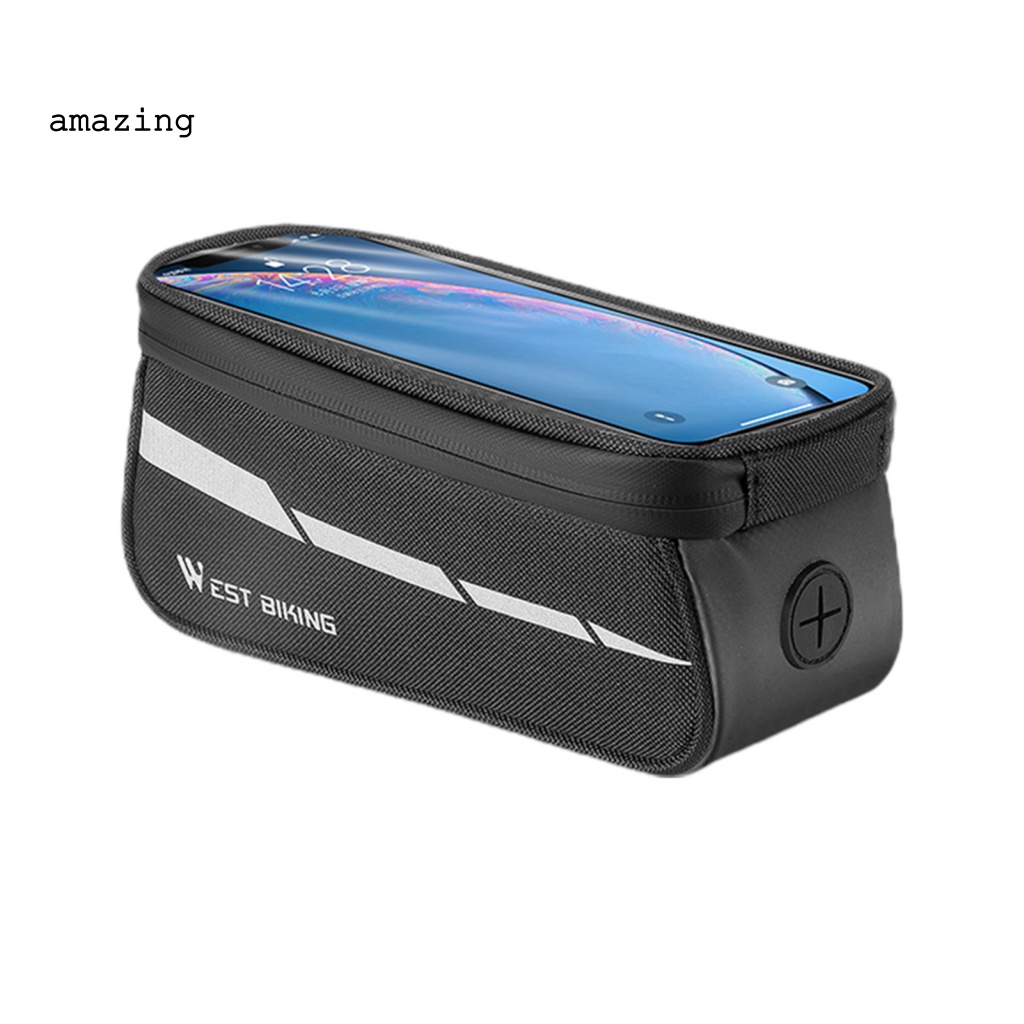 Túi Đựng Đồ Hai Dây Kéo Phía Trước Xe Đạp Phản Quang Bằng Thép Không Gỉ