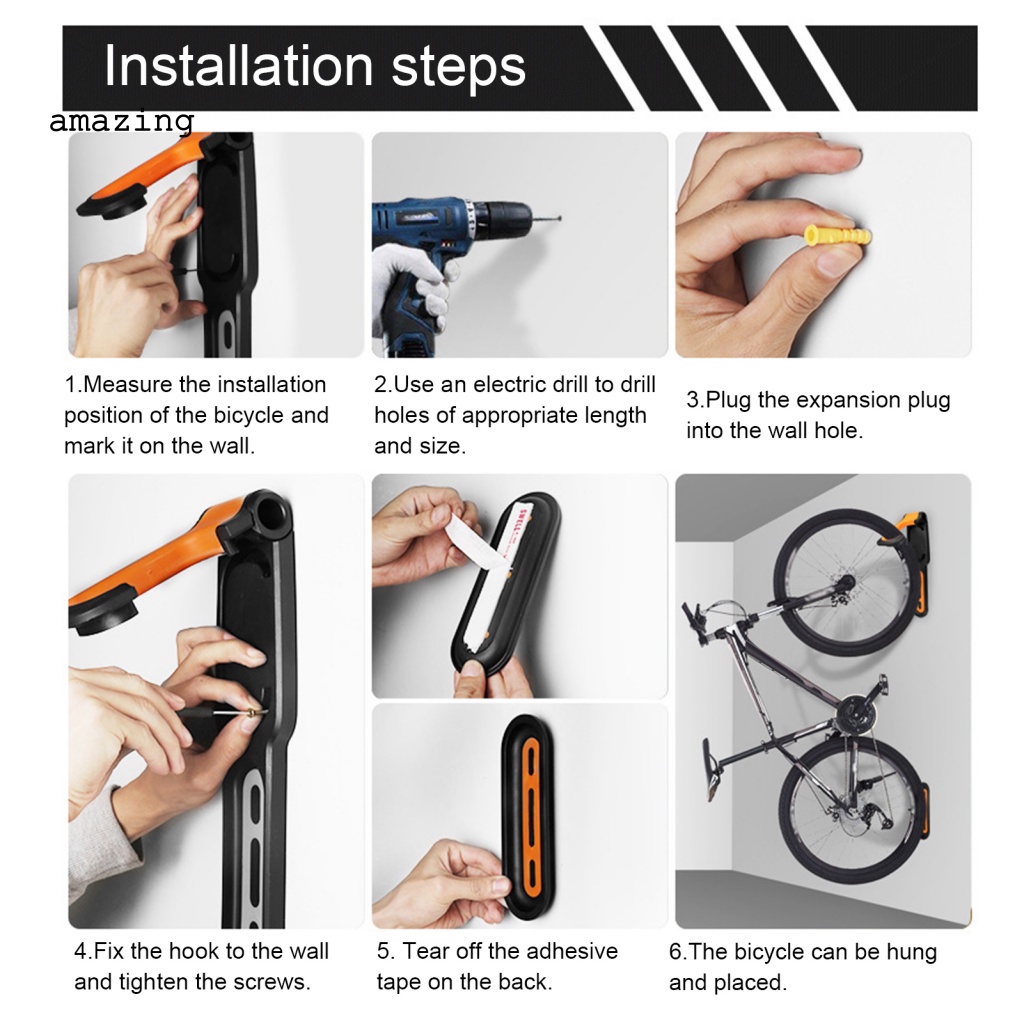 Giá Đỡ Xe Đạp Gắn Tường Chống Ăn Mòn Tiết Kiệm Không Gian