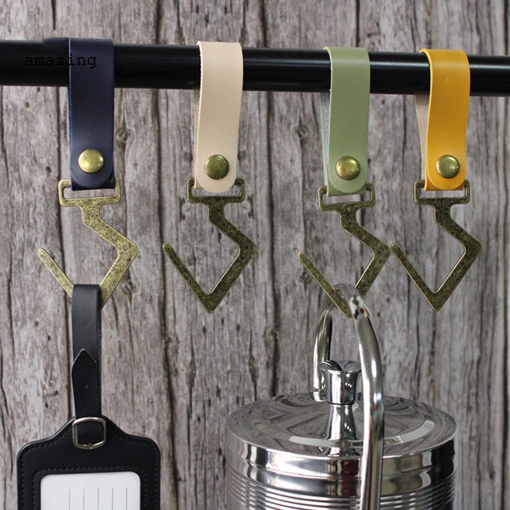 Móc Treo Đồ Bằng Da Giả Chống Rách Tiện Dụng Khi Đi Cắm Trại