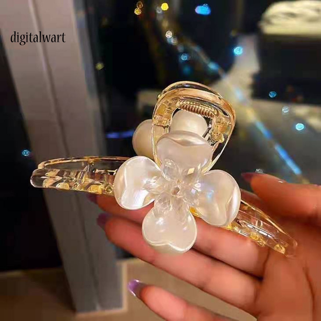 Kỹ Thuật Số| Kẹp Tóc Càng Cua Lớn Đính Ngọc Trai Giả Xinh Xắn Cho Nữ