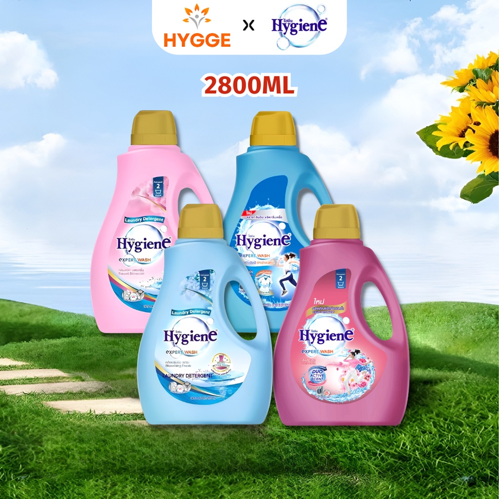 Nước Giặt Hygiene Giặt Xả Quần Áo Thái Lan Thơm Lâu Can 2800ml