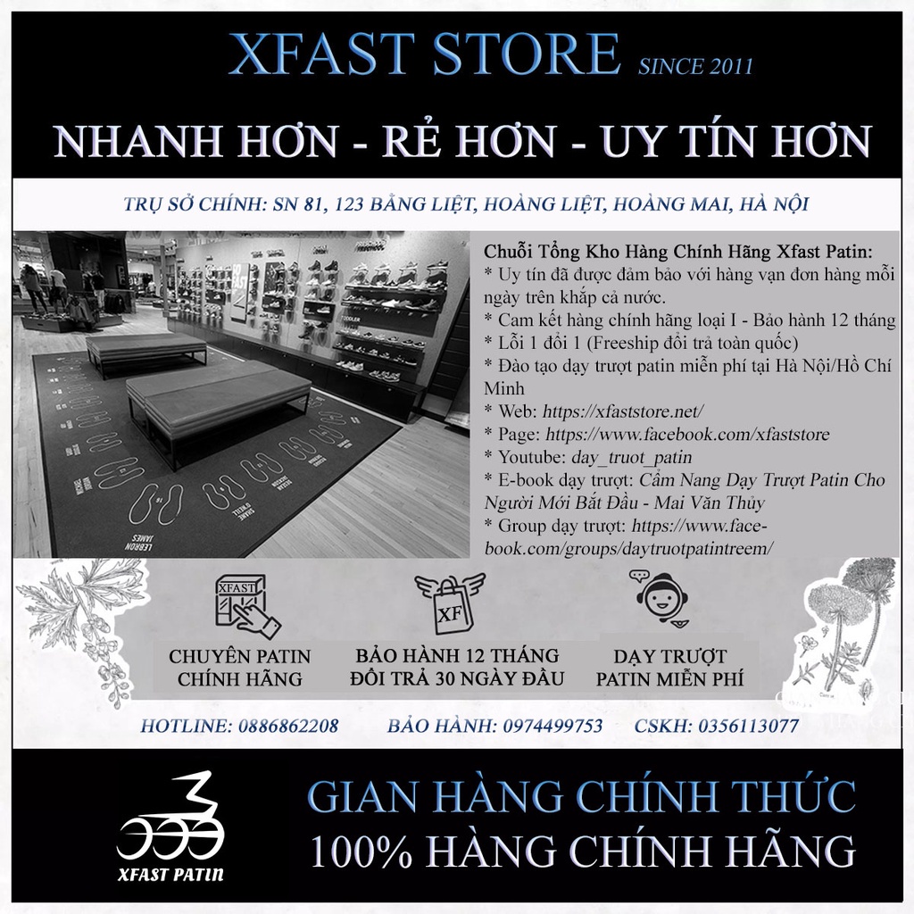 Giày patin người lớn thiếu niên cao cấp Weiqiu BOXT 8 bánh sáng