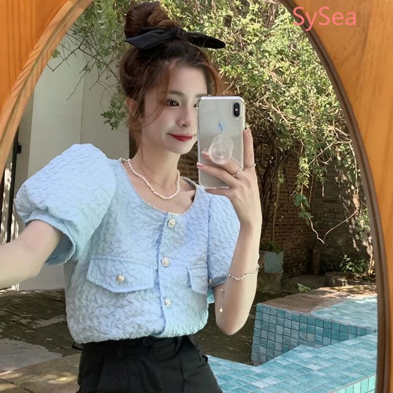 Áo Kiểu Tay Phồng Thời Trang Mùa Hè Hàn Quốc Cho Nữ