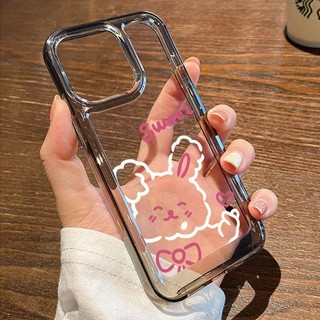 Ốp Điện Thoại Silicone Trong Suốt Chống Sốc In Hình Thỏ Cho Iphone 14pro 13Promax 12 11 Xr