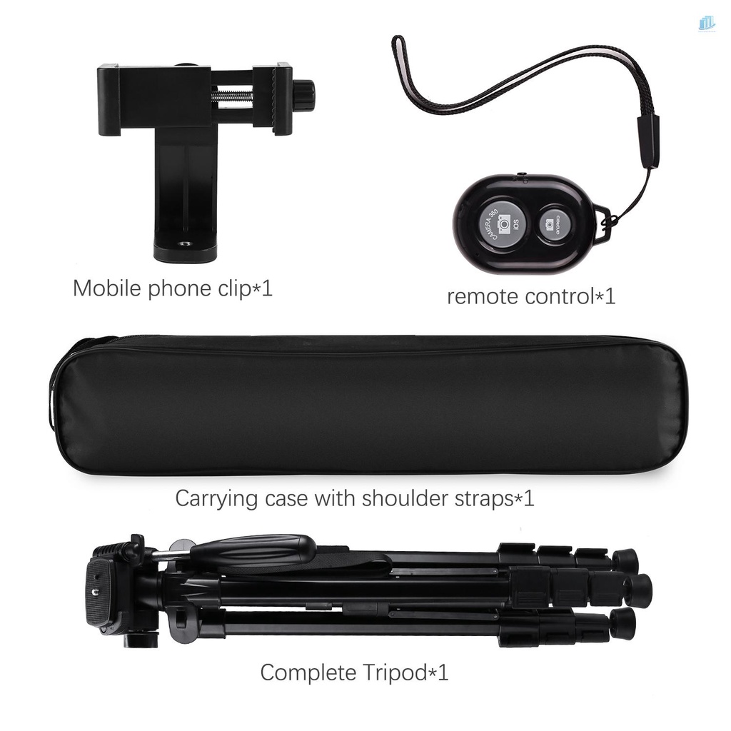 Gậy Ba Chân 2 Trong 1 Andoer TTT-003 Xoay 3 Chiều Bằng Hợp Kim Nhôm Đường Kính 163cm Max. Túi Đựng Điện Thoại Thông Minh 5kg Chiều Cao 5kg Kèm Kẹp Tiện Dụng