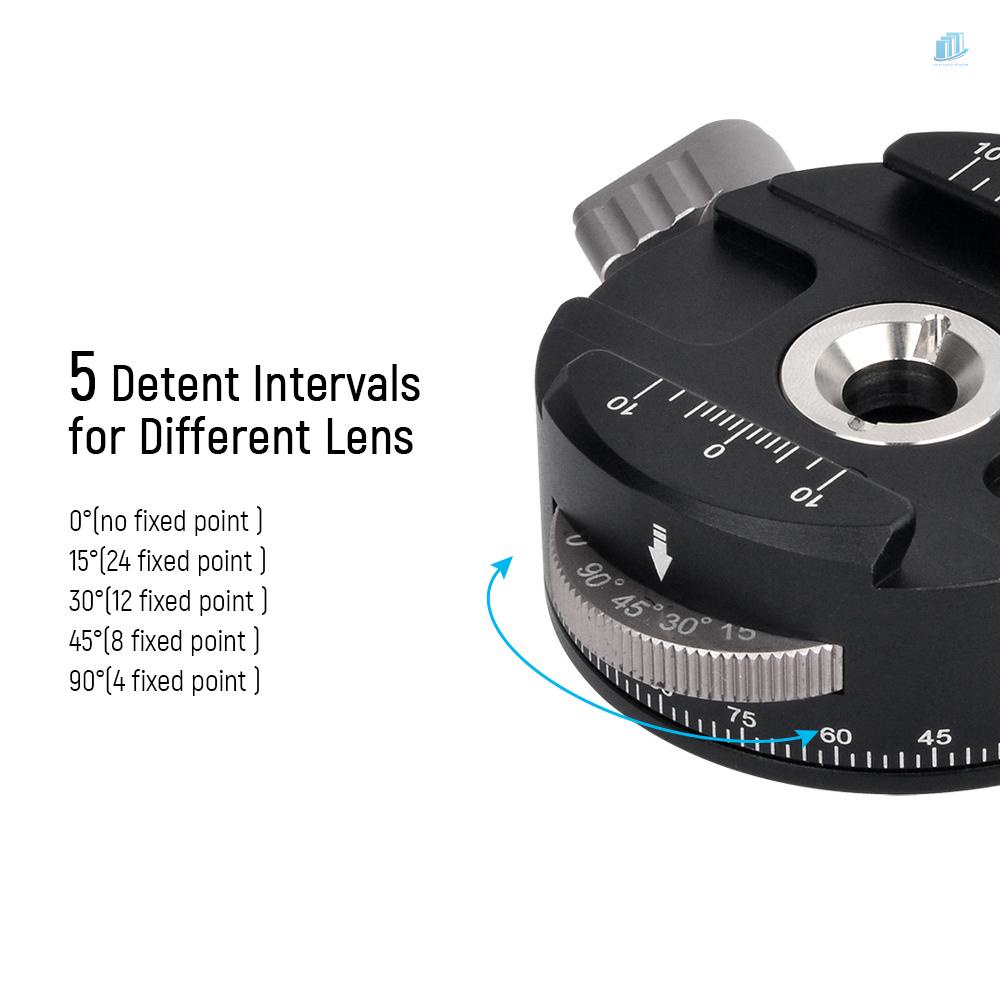 Đầu Bóng Chân Máy Ảnh Andoer PAN-60H Có Kẹp Chỉ Số