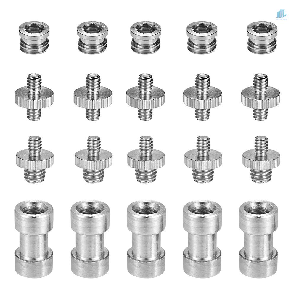 Bộ Ốc Vít Chuyển Đổi 1 / 4 "- 20 Sang 3 / 8" - 16 Dành Cho Giá Đỡ Ba Chân / Đèn Flash / Máy Ảnh