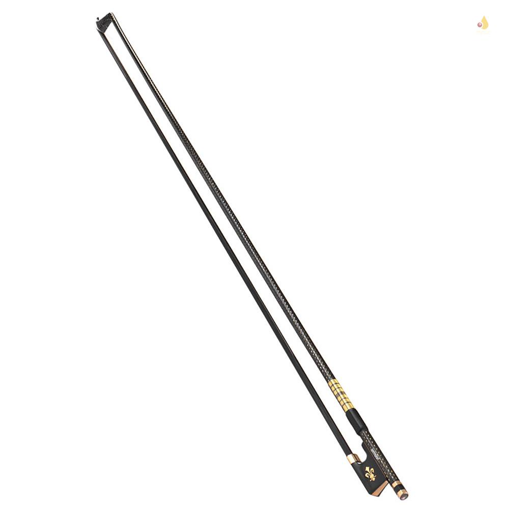 Mynice Cung Kéo Đàn Violin 4 / 4 Bằng Sợi Carbon Lông Ngựa Đen Bện Màu Vàng Kim Cương Tốt Hình Tròn