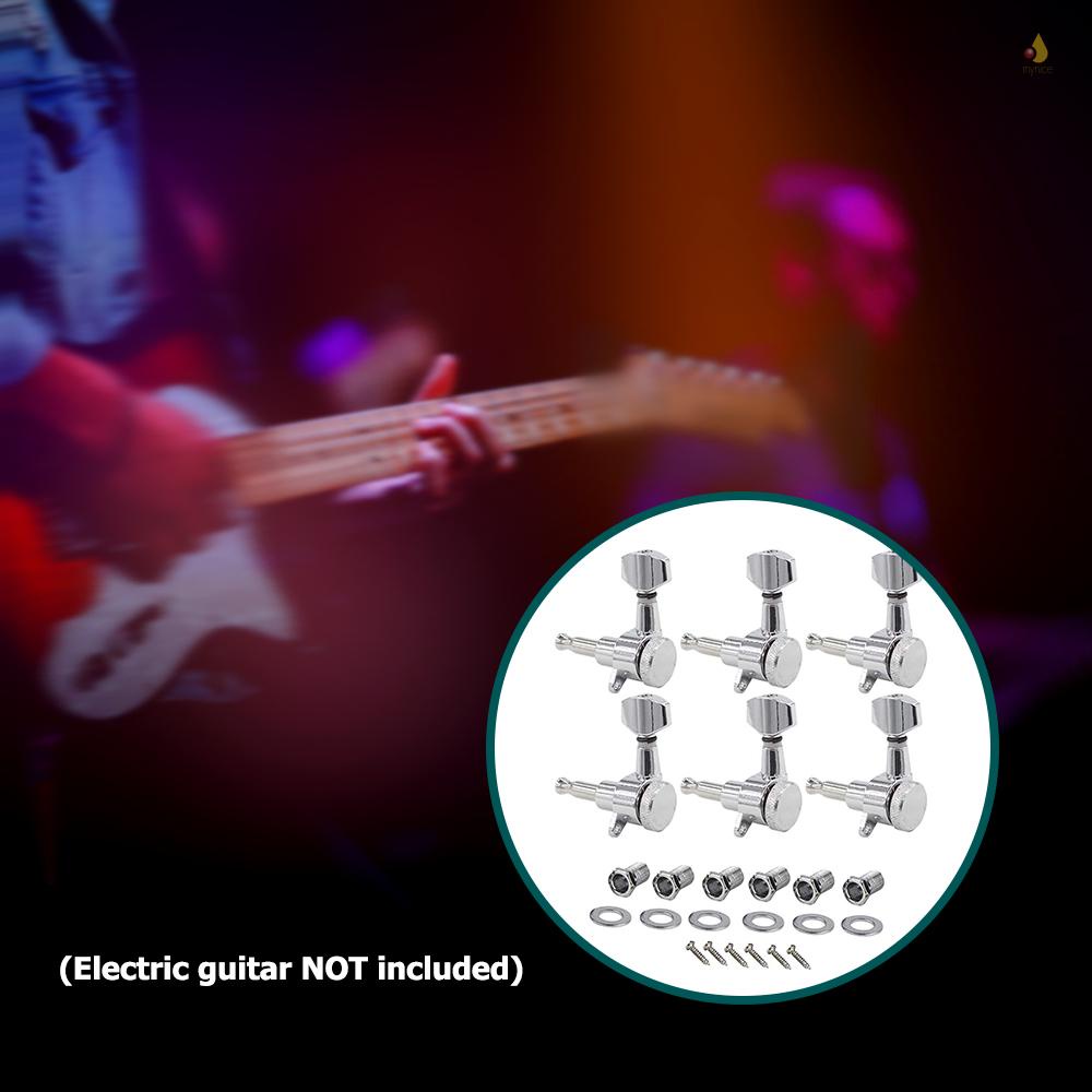 Bộ 6 Chốt Chỉnh Dây Đàn Trái Mạ Chrome 1: 18 Tương Thích Với ST Cho Guitar Điện