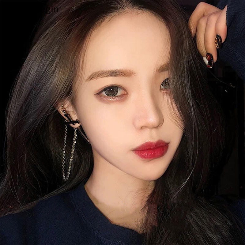 Đôi Khuyên Tai Dáng Dài Hình Thánh Giá Màu Đen Phong Cách Rock Cổ Điển Thời Trang Cho Tuổi Teen