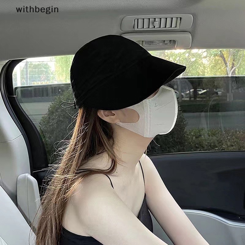 Mũ Rộng Vành Che Nắng Mùa Hè Di Động Khô Nhanh Có Dây Rút Tùy Chỉnh Vành