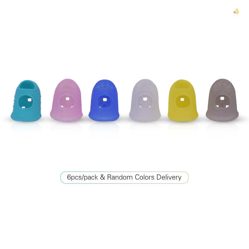 Set 6 Nút Bọc Ngón Tay Bằng Silicone Cho Đàn Ghita Ukulele (Giao Hàng Màu Ngẫu Nhiên)