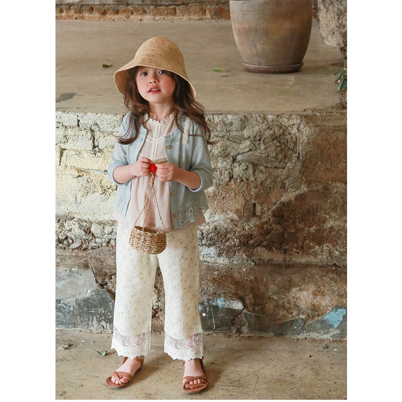 Áo Khoác Cardigan Chống Nắng Viền Ren Dễ Thương Kiểu Hàn Quốc Thời Trang Mùa Hè 2023 Cho Bé Gái