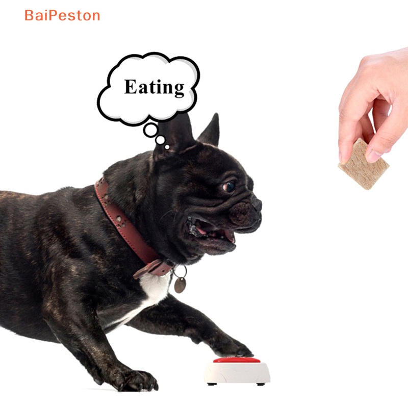 [BaiPeston] Đồ Chơi Nút Ghi Âm Huấn Luyện Thú Cưng Tương Tác Nút Giọng Nói Cho Bữa Ăn Ngoà