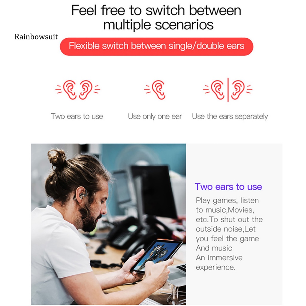 Tai Nghe Q9S Bluetooth 5.0 Không Dây Chống Thấm Nước Có Chức Năng Giọng Nói