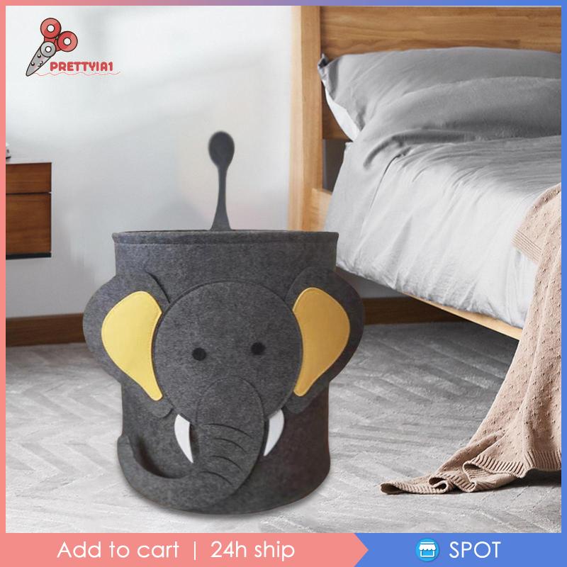 Giỏ Đựng Đồ Giặt [Prettyia1] Bằng Nỉ Mềm Nhẹ Thiết Kế Dễ Thương Cho Trẻ Em