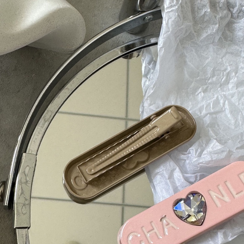 Kẹp Tóc Nữ Đính Đá Hình Trái Tim Phong Cách Pháp