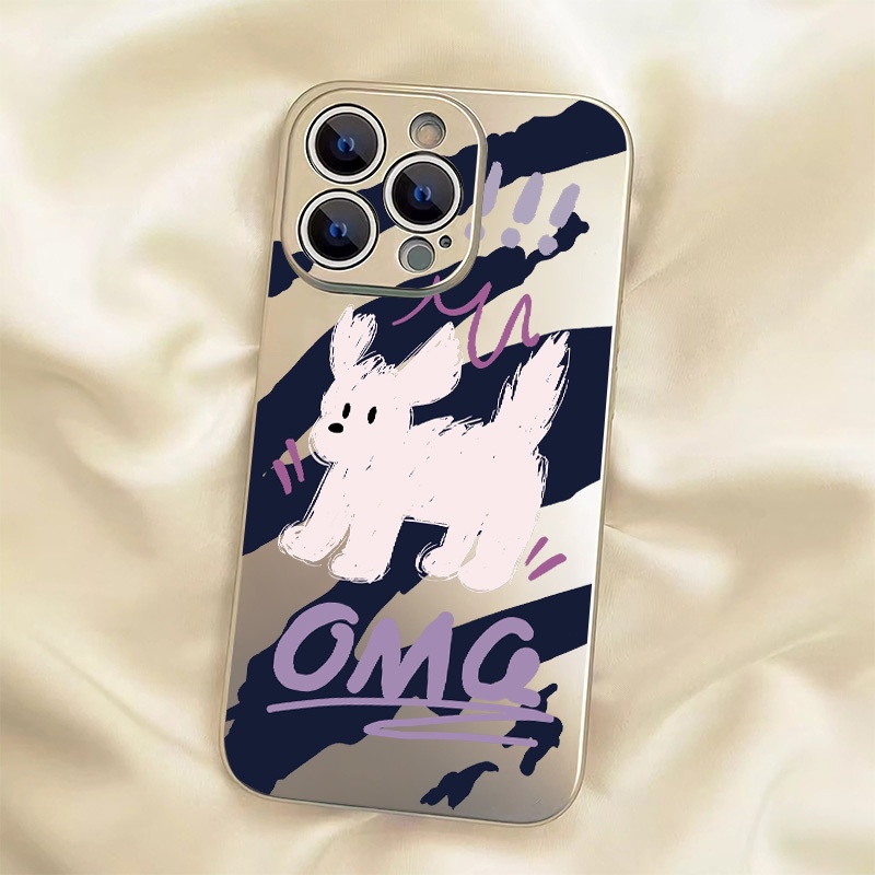 Ốp Điện Thoại TPU Silicon Mềm Mạ Điện Hình Cún Cho IPhone 11 14 13 12 Pro XS Max XR X 8 7 6S Plus