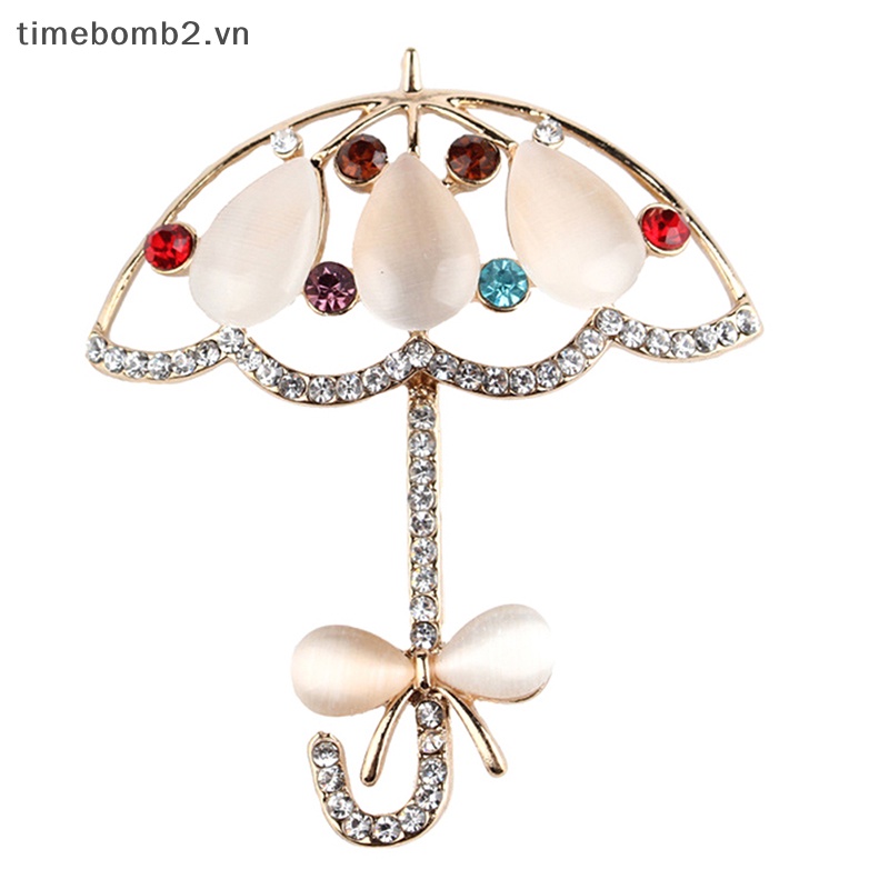 Ghim Cài Áo Hình Cây Dù Hoạt Hình Tráng Men Thời Trang