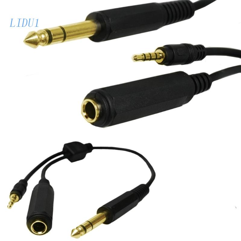 Cáp ChuyểN ĐổI LIDU1 6.35mm ĐầU CắM Sang ĐầU CắM 3.5mm + Lỗ CắM 6.35mm - 3.5mm + 6.35mm