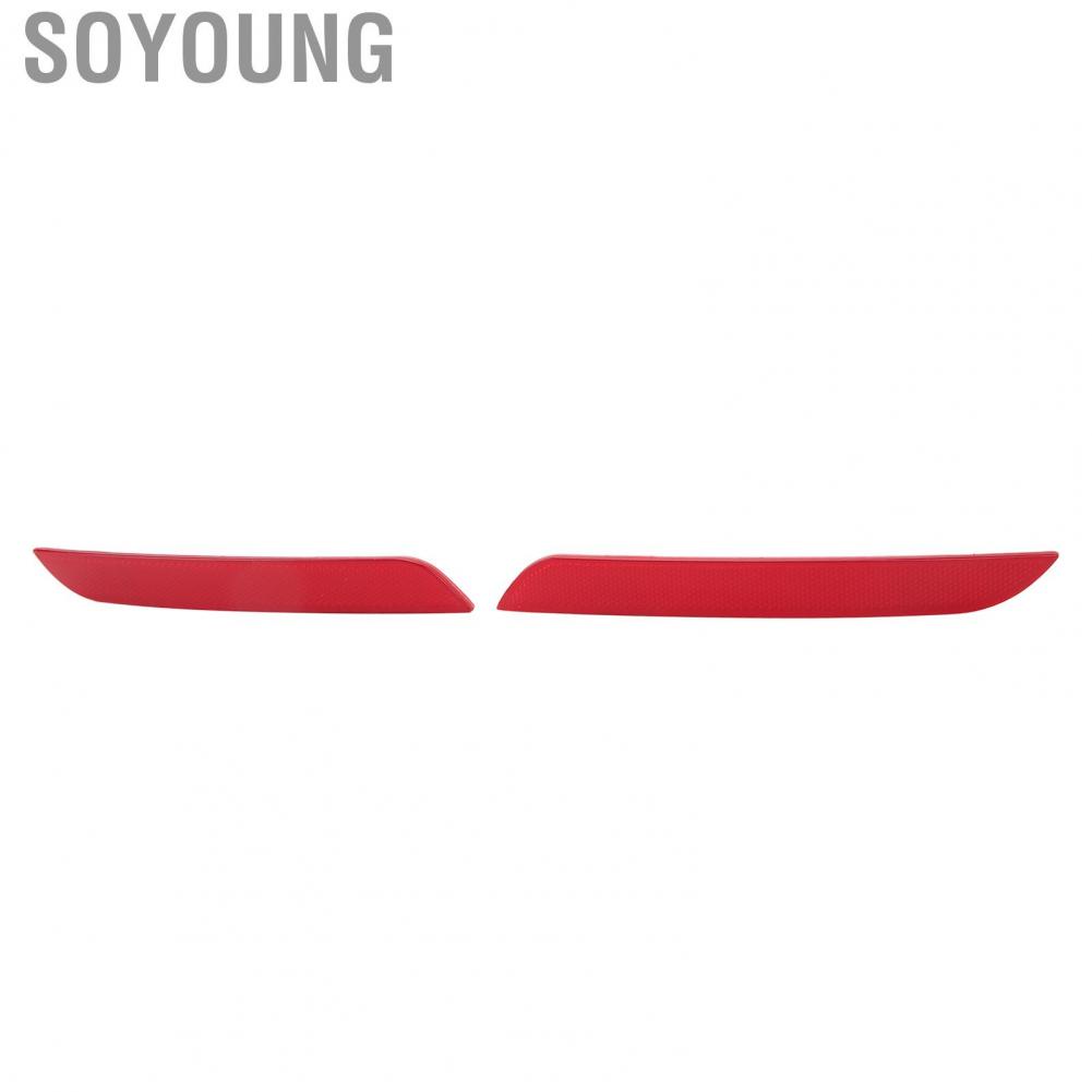 Soyoung Rear Bumper Reflector  OE Design Safe Warning Increased Visibility Long Service Life ABS 63147382233 2Pcs for 3 Series F30 Saloon 2011‑2015