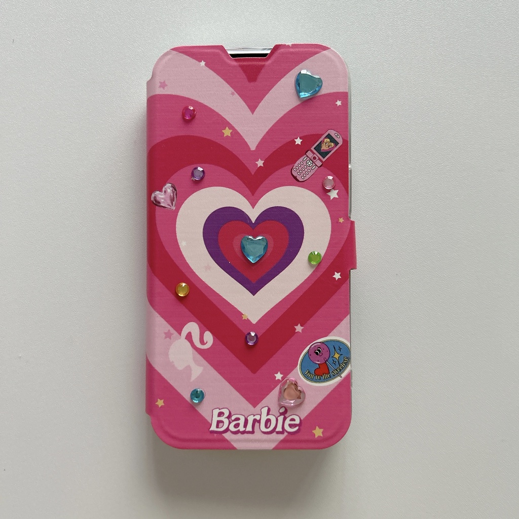 Ốp Điện Thoại tpu Mềm Chống Sốc Tráng Gương Họa Tiết Barbie Cho iPhone 14 13 12 11 PRO MAX