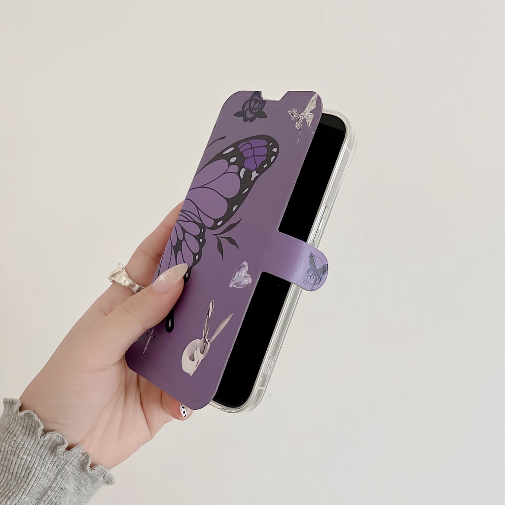 Ốp Điện Thoại Silicon tpu Mềm Trong Suốt Chống Sốc In Họa Tiết Bươm Bướm Dành Cho iPhone 14 13 12 11 PRO MAX