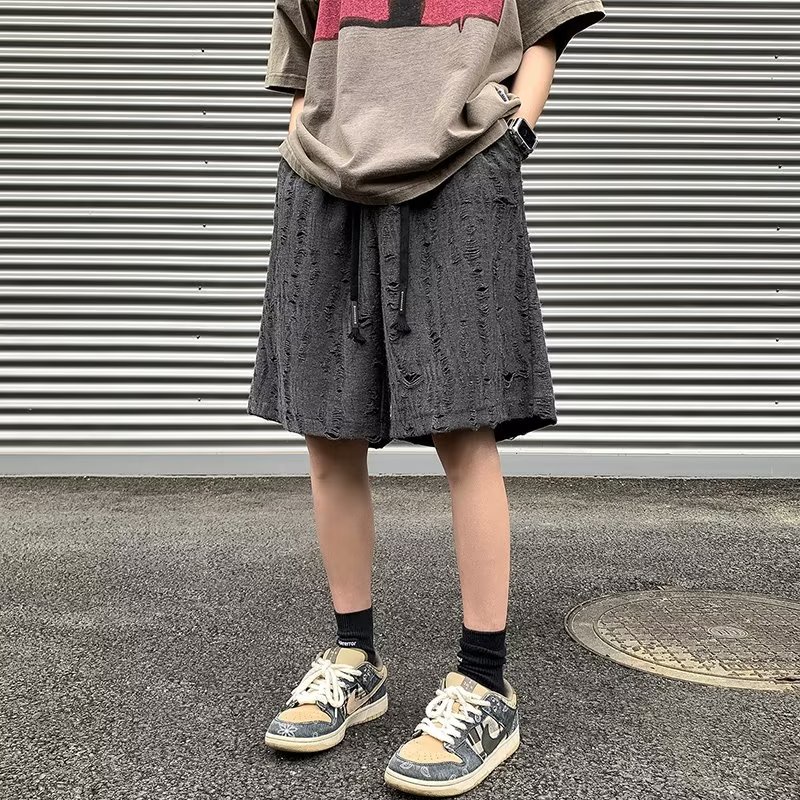 Quần Short Dáng Rộng Màu Sắc Đơn Giản Phong Cách Hip Hop Đường Phố Cho Nam