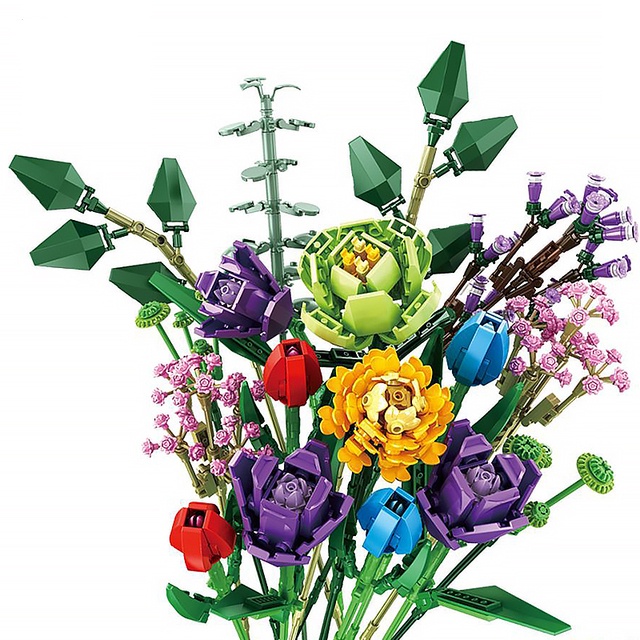Đồ chơi lắp ráp mô hình hoa Wildflower Bouquet 99033 Flower Building Blocks Home Decor