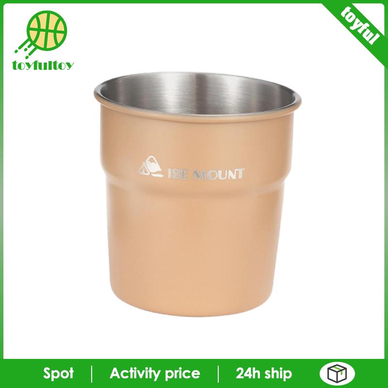 Cốc Uống Nước Bằng Thép Không Gỉ Gọn Nhẹ Tiện Dụng Mang Theo Du Lịch