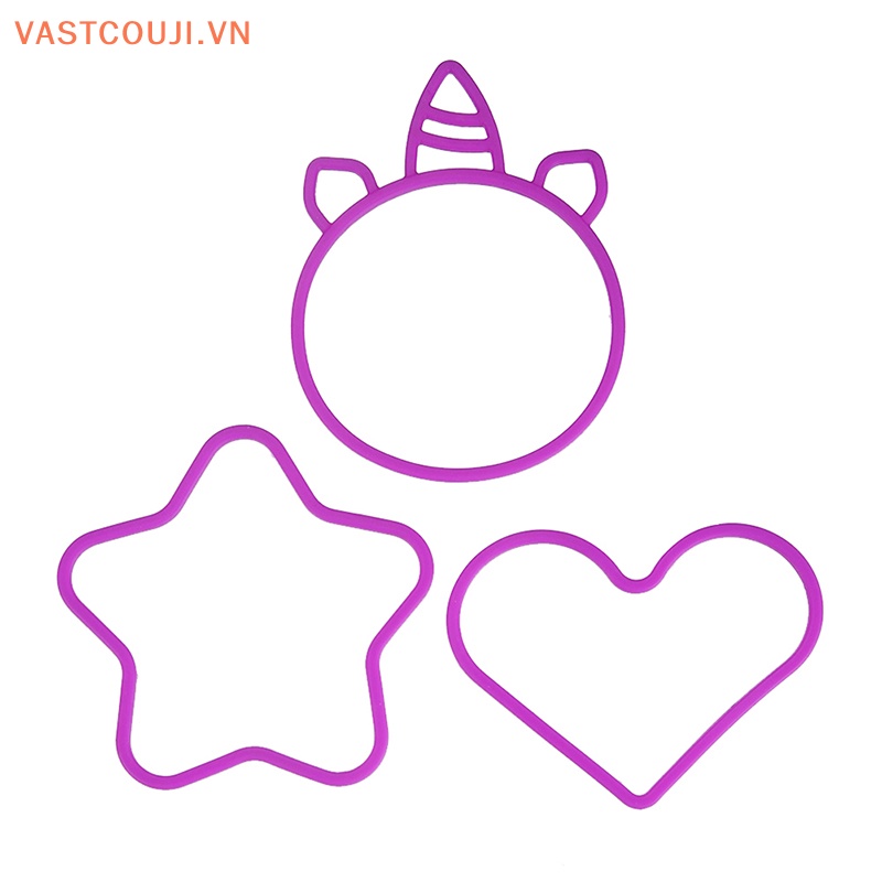 Bộ 3 Vòng Đeo Tay Silicon Màu Kẹo Họa Tiết Trái Tim Ngôi Sao Trái Tim Trang Trí Tiệc Tắm Cho Bé