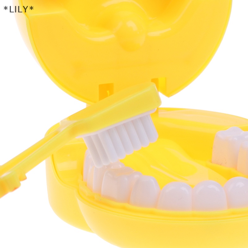 LILY 4pcs trẻ em giả vờ chơi đồ chơi nha sĩ kiểm tra răng mô hình thiết lập giáo dục learing đồ chơi uuu