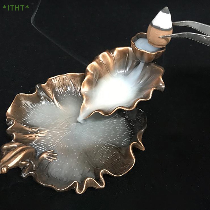 Đế Đốt Trầm Hương Hình Lá Sen Trang Trí Phòng Khách Mới
