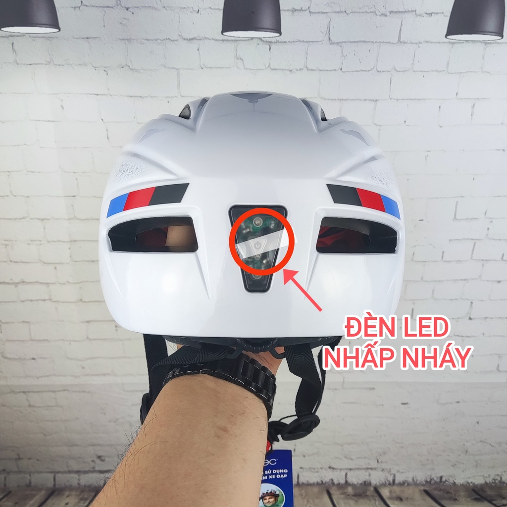 MŨ BẢO HIỂM XE ĐẠP CÓ KÍNH WIN 018 - CÓ ĐÈN