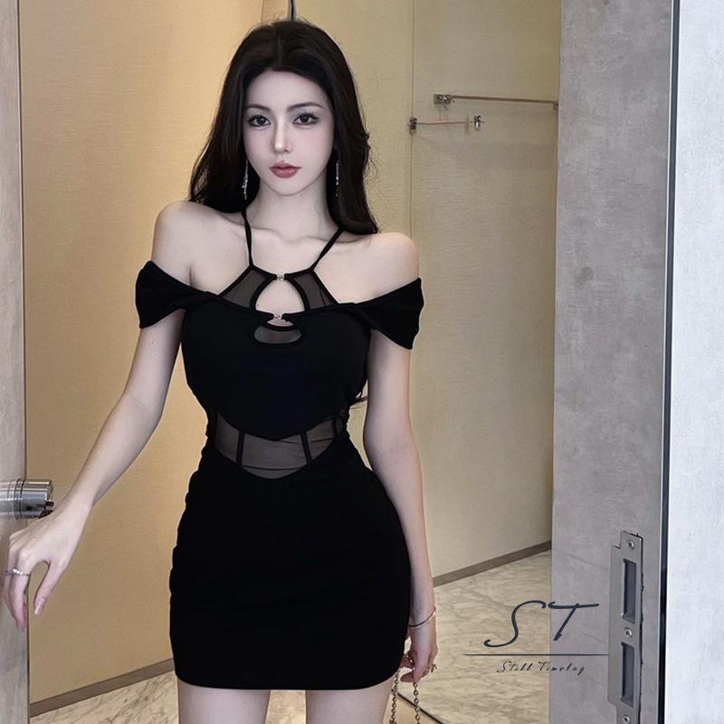 Váy body Tay Ngắn Phối Lưới CY03 Thời Trang Quyến Rũ Cho Nữ