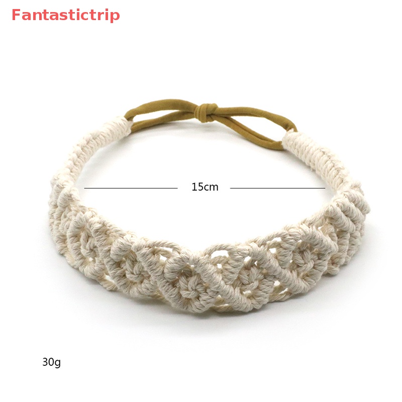 Băng Đô Vải Cotton Bện Co Giãn Phong Cách Boho Cổ Điển Cho Nữ