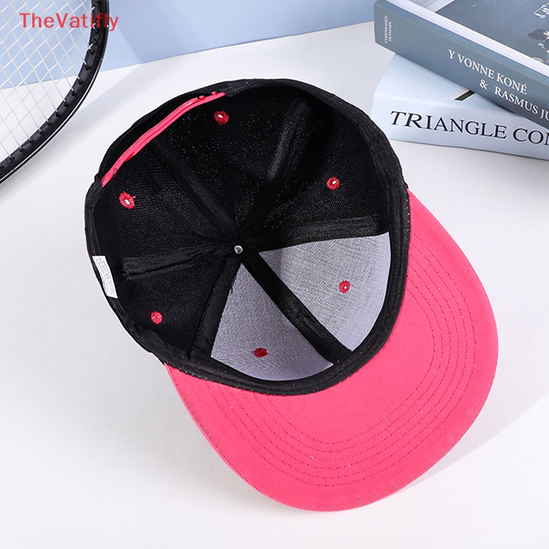 [Thevalifly] Mũ Lưỡi Trai Cotton Phẳng Phong Cách Hiphop Bóng Chày Mùa Hè Có Thể Điều Chỉnh Kích Thước