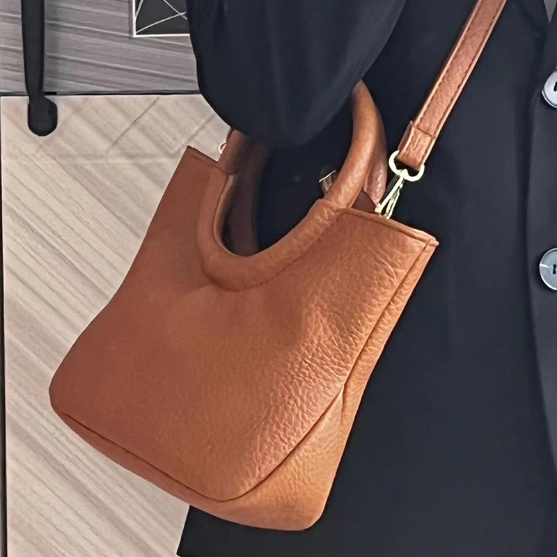 Ielgy Túi Xách Bằng Da Mềm Gấp Được Phong Cách Hàn Quốc Cho Nữ