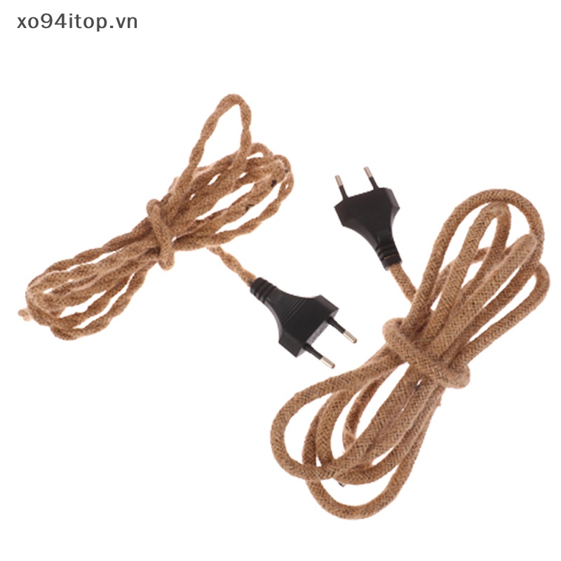 Xoitop Dây Cáp Xoắn Phích Cắm EU Hai Vòng Chuyên Dụng Cho Trang Trí Lighg