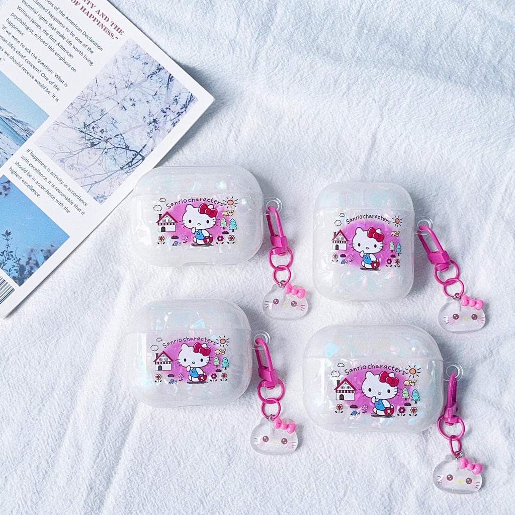 Vỏ Bảo Vệ Hộp Sạc Tai nghe không dây AirPods 1 2 3 Pro2 2022 Bằng tpu Mềm Chống Trầy Hình Sanrio Hoạt Hình Lấp Lánh