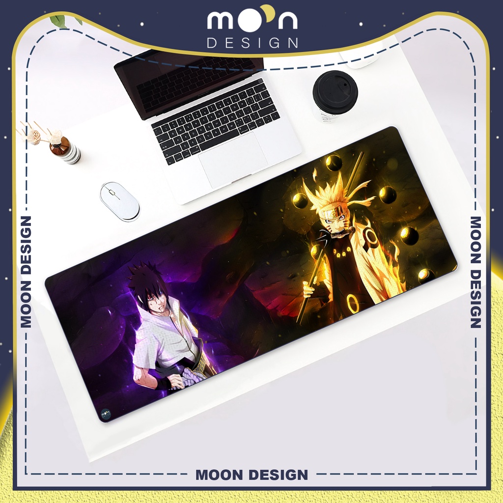 Miếng Lót Chuột Gaming in hình Anime Naruto x Uchiha Sasuke Pad Decor bàn làm việc size Tròn 25/35/21x26/25x31