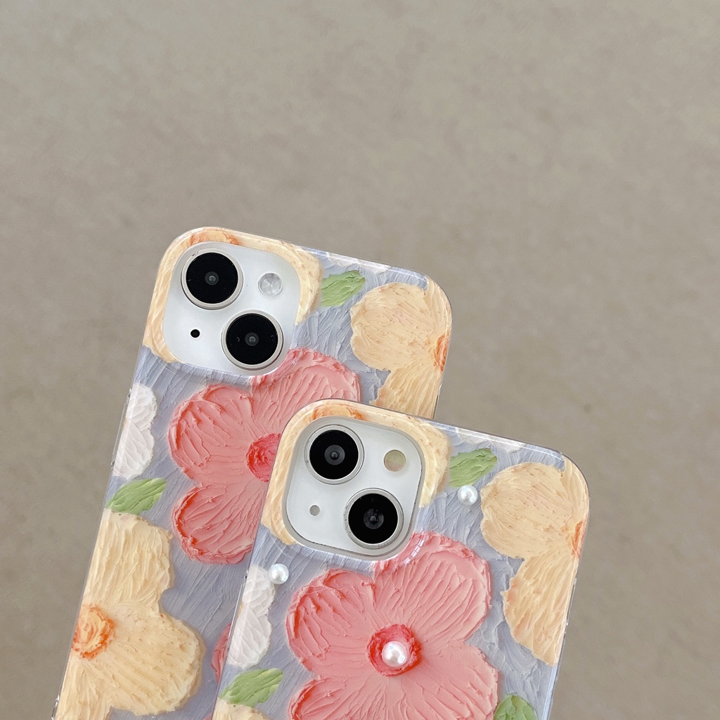 Ốp Điện Thoại Chống Sốc Hai Mặt Họa Tiết Tranh Sơn Dầu Cho IPhone 14 13 12 11 Pro Max