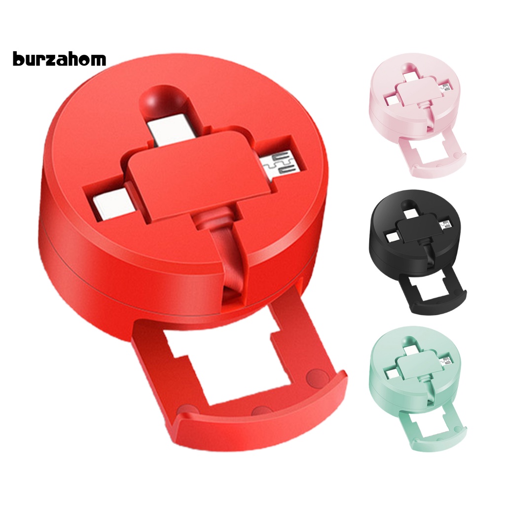 Dây Cáp Sạc USB Hình Tròn Ba Trong Một Khối Lượng Nhẹ Chống Rách