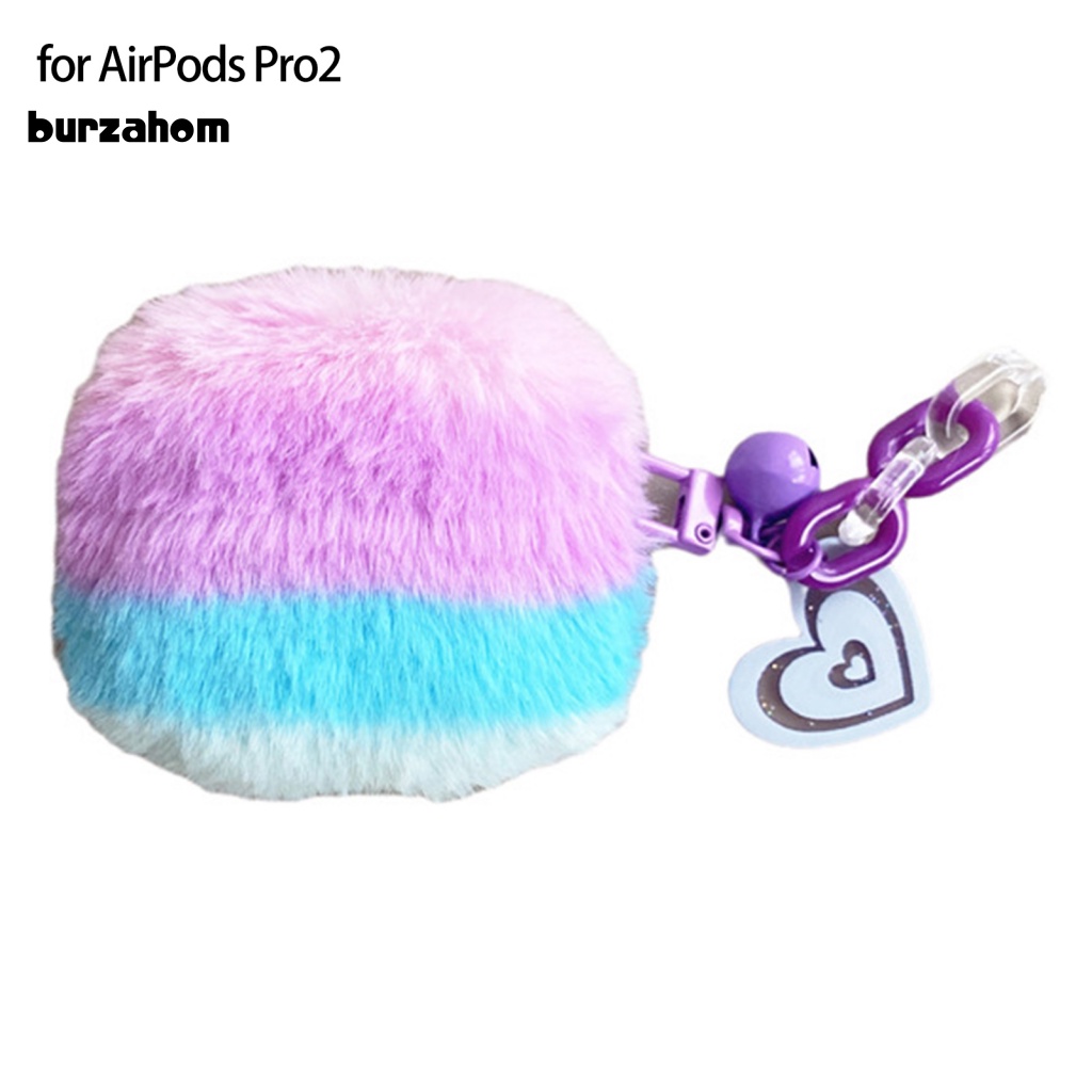 Vỏ Bảo Vệ Hộp Sạc Tai Nghe AirPods Pro 2 Bằng TPU Phủ Lông Nhung Màu Tím / Xanh Dương Chống Sốc / Rơi Vỡ / Vân Tay