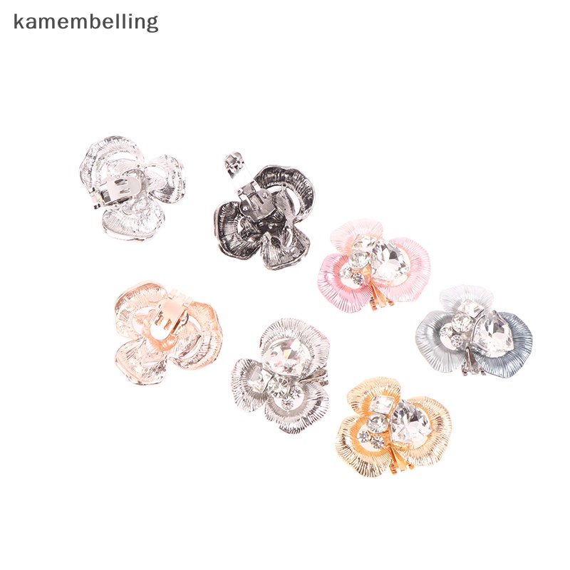 Kamembelling Kẹp Khóa Hoa Đính Đá Trang Trí Giày Cao Gót Thanh Lịch Dành Cho Bạn Nữ EN